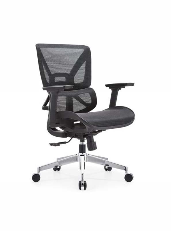 Black Mesh Ergonomic Task Chair with Chrome Five-Star Base ET-MESH-CHR-01