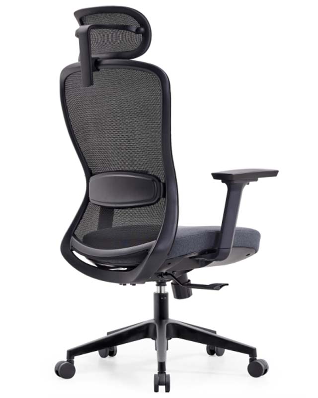High-Back Mesh Ergonomic Office Chair with Headrest and Adjustable Arms EMB-HB-01