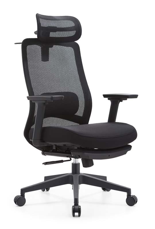 High-Back Black Mesh Ergonomic Office Chair with Headrest EM-HB-MESH-01
