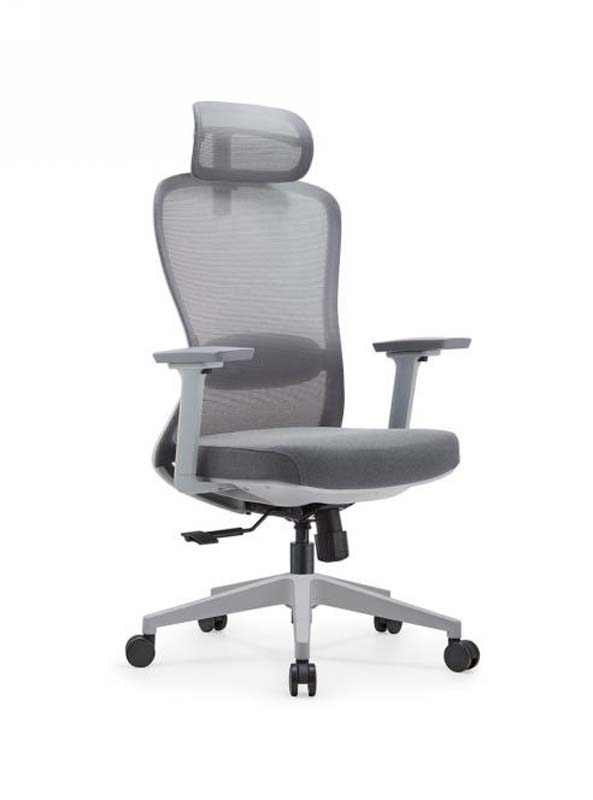 High-Back Mesh Ergonomic Office Chair with Headrest ERG-MESH-HB-GRY-01