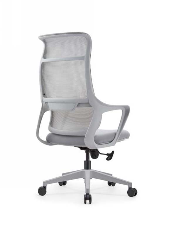 Mid-Back Mesh Swivel Office Chair with Fixed Arms MBM-GRY-01