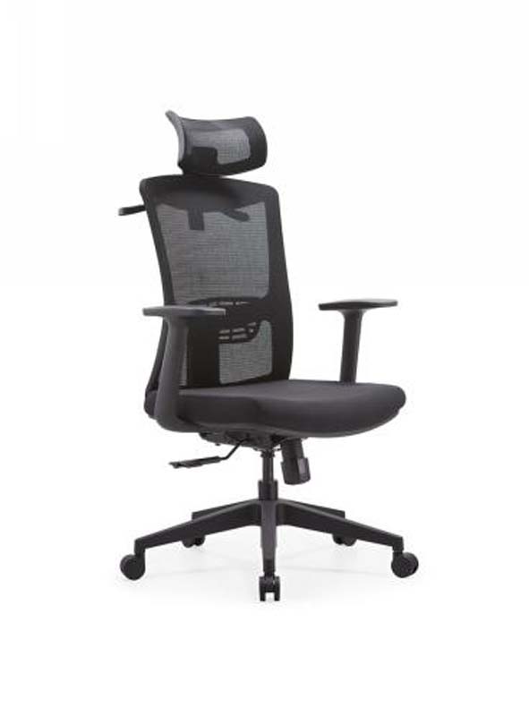 Black Mesh High-Back Ergonomic Task Chair with Headrest ERC-MH-01