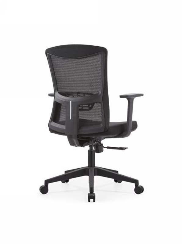 Black Mesh Swivel Task Chair with Fixed T-Arms MB-TASK-50B