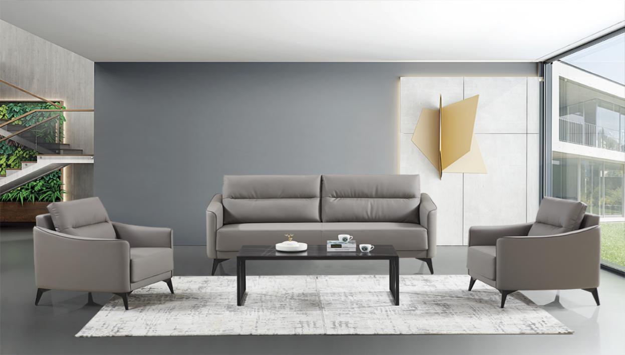 Modern Gray Upholstered Sofa Set with Coffee Table SOF-3PC-GRY-MODERN