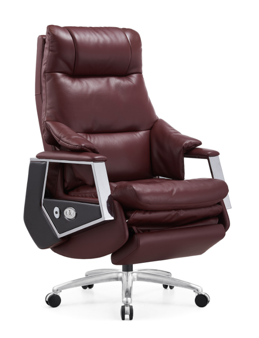 Burgundy Leather Reclining Executive Office Chair EXEC-RCL-BG-01