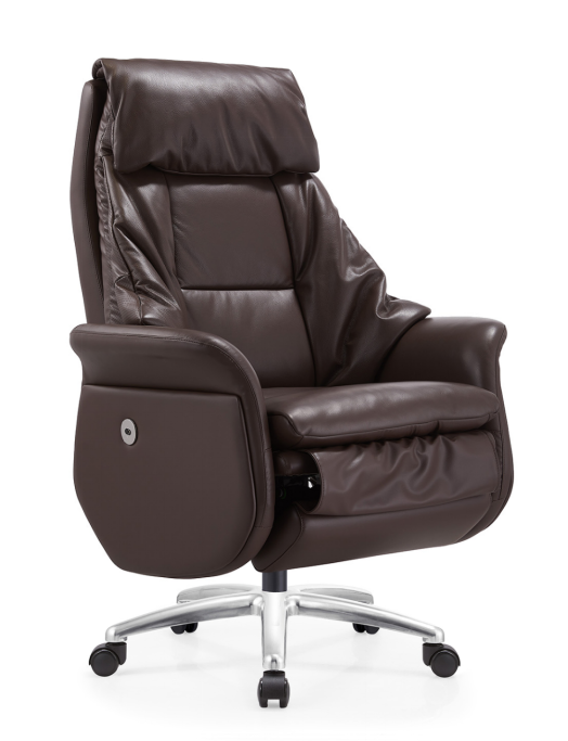 Brown Leather High-Back Executive Reclining Office Chair EXE-HB-REC-700