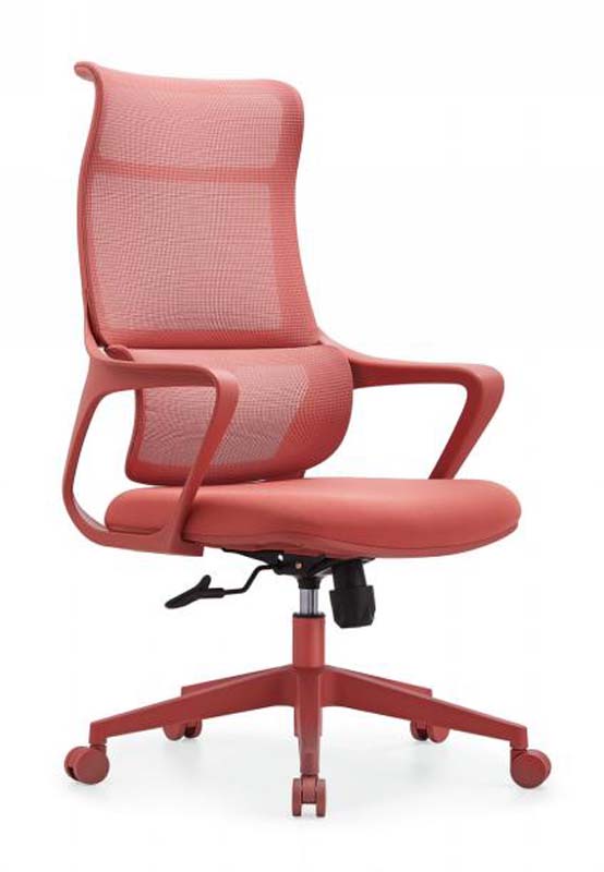 Coral Red Mesh Mid-Back Swivel Office Chair OC-MESH-CR-530620