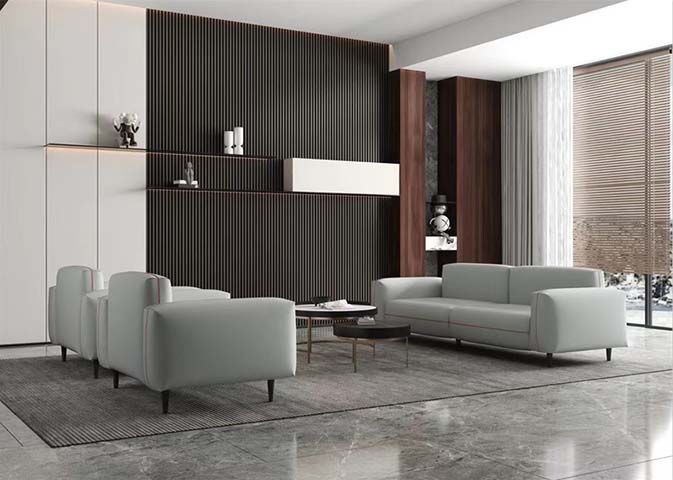Contemporary Upholstered Two-Seat Lounge Sofa LS-2S-PLG-900
