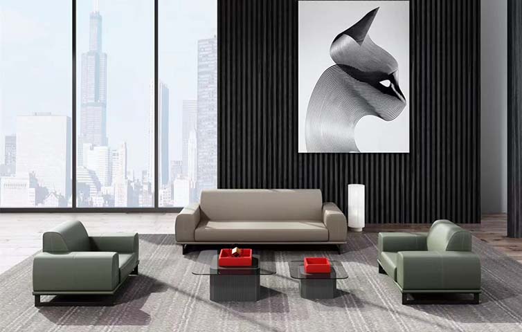 Three-Piece Contemporary Lounge Seating Set with Taupe Sofa and Sage Armchairs LGS-3S2A-2400