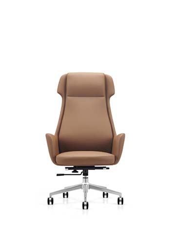 High-Back Brown Leather Executive Swivel Chair EXEC-HB-BRN-01