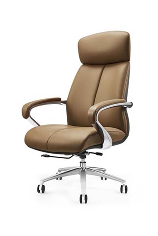 High-Back Brown Leather Executive Swivel Chair EXE-HB-TAN-700
