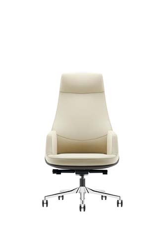 High-Back Ivory Leather Executive Swivel Chair EXEC-HB-IVO-5STAR
