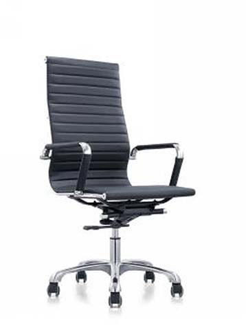 Ribbed High-Back Swivel Office Chair OCH-RIB-HB-ALU-50B