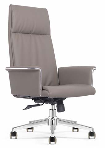 Taupe High-Back Leather Executive Swivel Chair EXEC-HB-TAUPE-CR-01