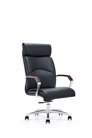 High-Back Black Leather Executive Swivel Chair EXEC-HB-LEA-CHR-01