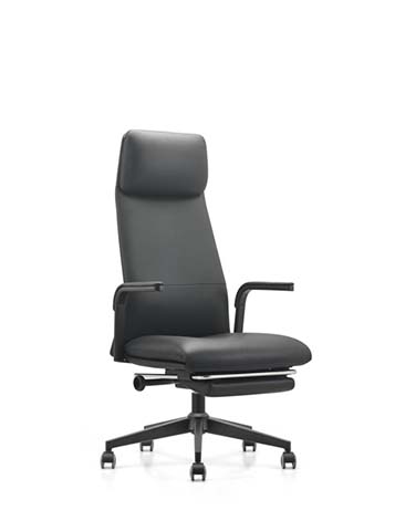 Black High-Back Leather Executive Office Chair EXE-HB-BLK-01