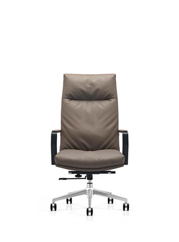 High-Back Leather Executive Office Chair EXEC-HB-TAUPE-5STAR