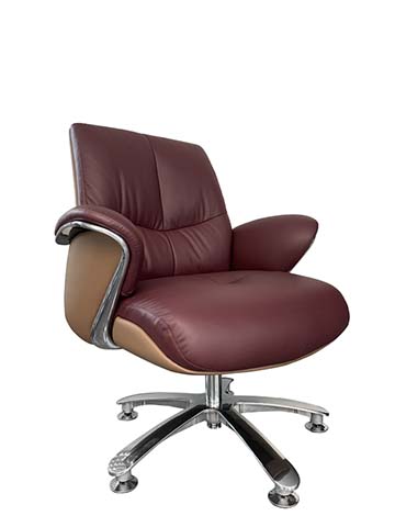 Burgundy Leather Executive Swivel Chair EXEC-LTH-BG-5STAR-01