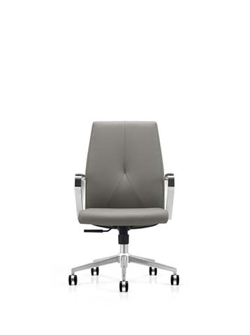 Gray Upholstered Mid-Back Conference Swivel Chair OF-MB-PA-550-GRY