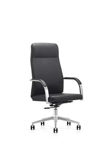 High-Back Black Leather Executive Swivel Office Chair OCH-HB-LEA-5STAR-01