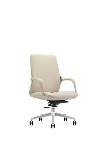 Mid-Back Upholstered Swivel Conference Chair OFC-MB-CRM-5STAR-01