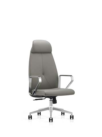 High-Back Gray Upholstered Executive Swivel Chair EXEC-HB-GRY-5P-CR