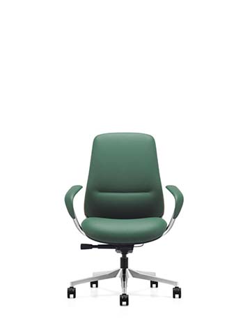 Mid-Back Green Leather Swivel Executive Office Chair OFC-MB-GRN-520