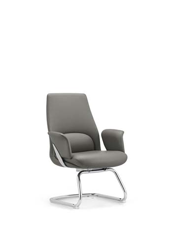 Gray Upholstered Executive Conference Chair with Cantilever Base EXEC-CF-GRY-01