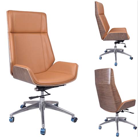 Modern Armless High-Back Executive Office Chair