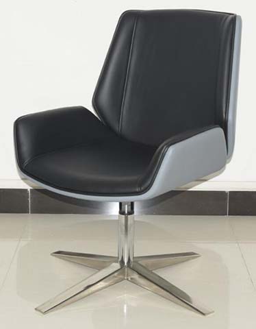 Two-Tone Armless 360&deg; Swivel Lounge Chair