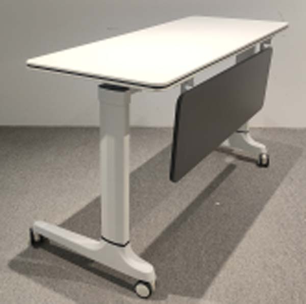 Height-Adjustable Mobile Flip-Top Nesting Training Table with Modesty Panel