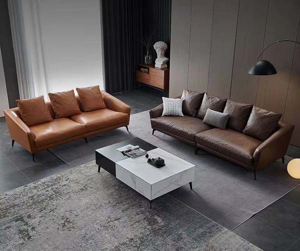 Modern Dual-Finish Rectangular Living Room Coffee Table