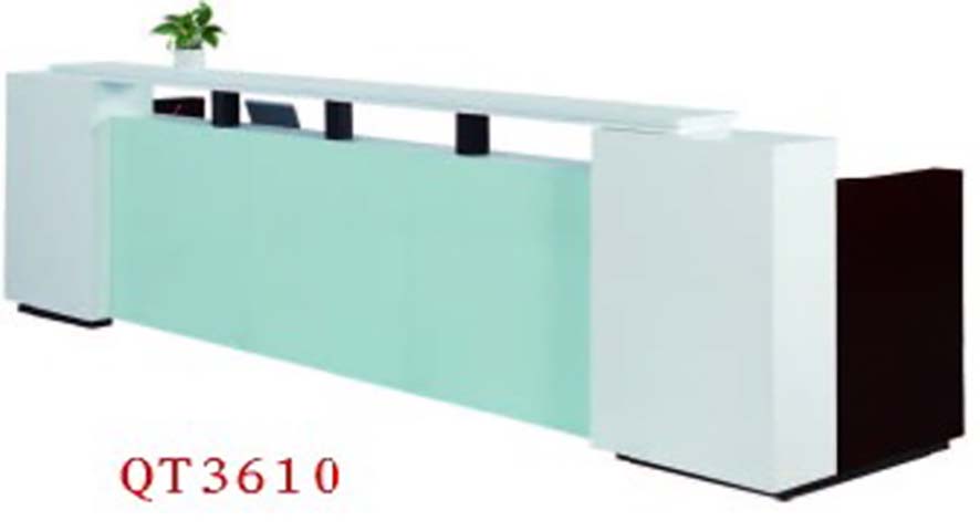 Two-Tier Multi-Staff Office Reception Desk with Side Return