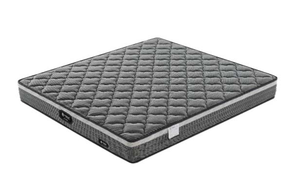 Grey Grid-Tufted Medium Profile Hybrid Innerspring Mattress