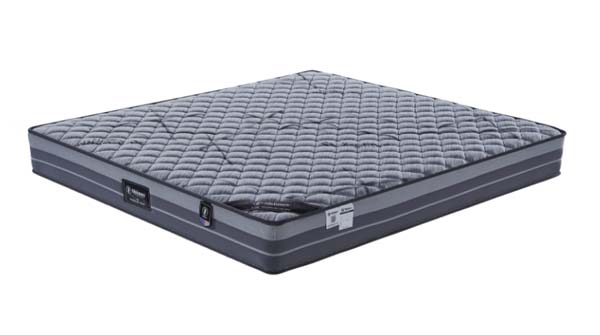 Charcoal Grey Quilted Grid Medium-Profile Innerspring Mattress