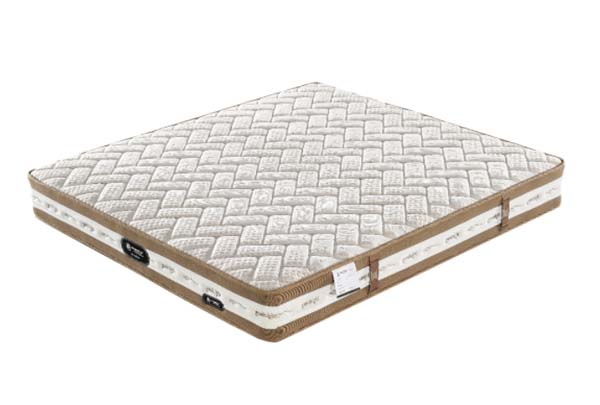 Beige Herringbone Quilted Medium Profile Innerspring Hybrid Mattress
