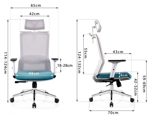 High Back Ergonomic Mesh Office Chair with Adjustable Headrest and 3D Armrests