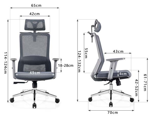 High-Back Breathable Mesh Ergonomic Office Chair with Adjustable Headrest and 3D Armrests