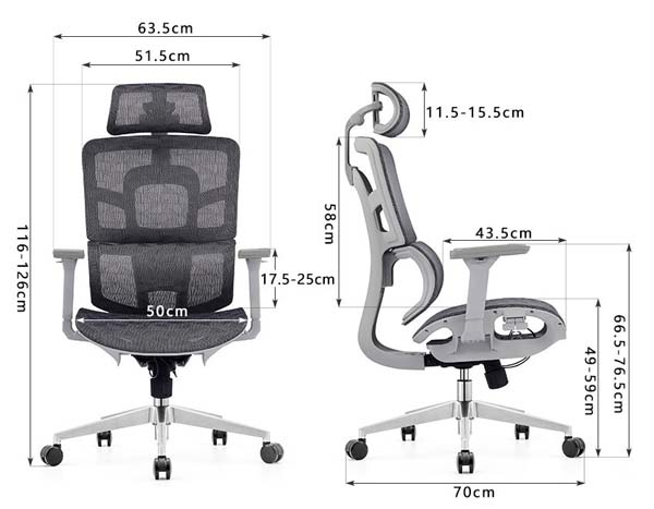Ergonomic High-Back Mesh Office Chair with Adjustable Headrest