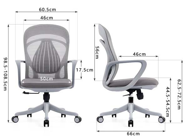 Mid-Back Mesh Swivel Office Task Chair