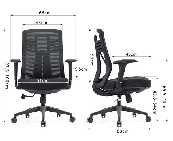 Ergonomic Mid-Back Mesh Swivel Office Task Chair