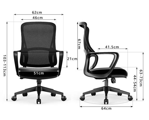 Ergonomic Mid-Back Mesh Swivel Office Chair