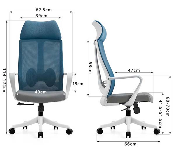 High-Back Mesh Ergonomic Office Chair with Headrest and Lumbar Support