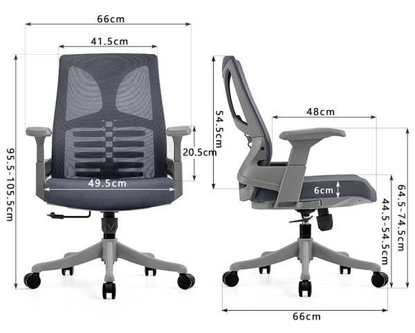 Mid-Back Ergonomic Mesh Office Task Chair with Lumbar Support