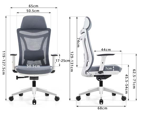 Ergonomic High-Back Mesh Office Chair with Adjustable Headrest and Lumbar Support