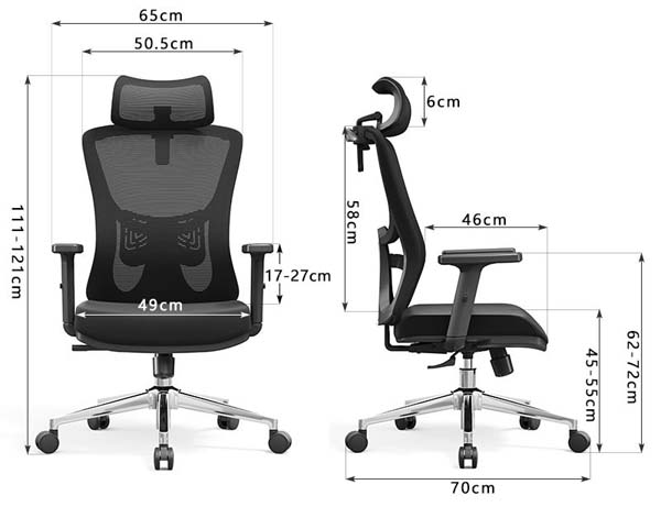 High-Back Adjustable Mesh Ergonomic Office Chair
