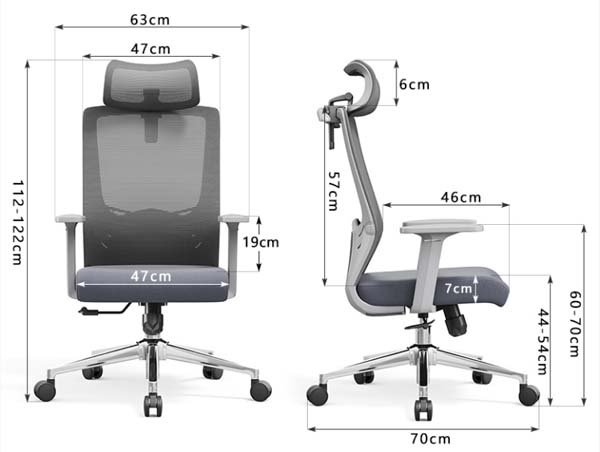 High Back Ergonomic Mesh Office Chair with Adjustable Headrest