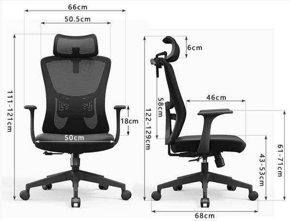 High-Back Adjustable Mesh Ergonomic Office Chair