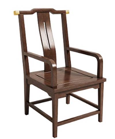 New Chinese Style Solid Wood Official Hat Armchair
