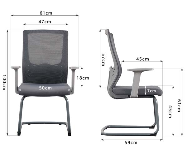 Cantilever Sled Base Mesh Back Conference Visitor Chair
